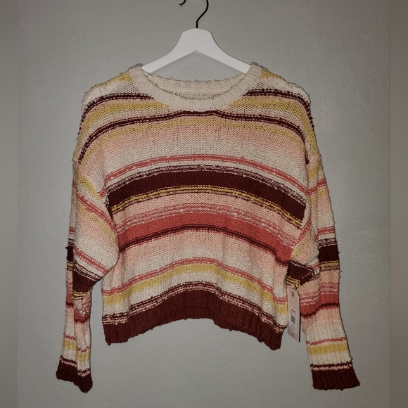 Billabong Easy Going Stripe Sweater Rose - Picture 9 of 15